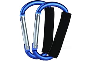 Stroller Hooks by Baby,2 pcs Carabiner Stroller Hook Organizer for Hanging Purses, Diaper Bag, Shopping Bags. Clip Fits Singl