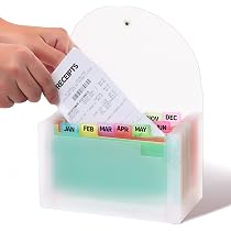 Mini Accordion File Organizer (2-Pack) - 7x4 Inch Portable 13-Pocket Expanding Folder For Receipts, Cards & Coupons - View #5