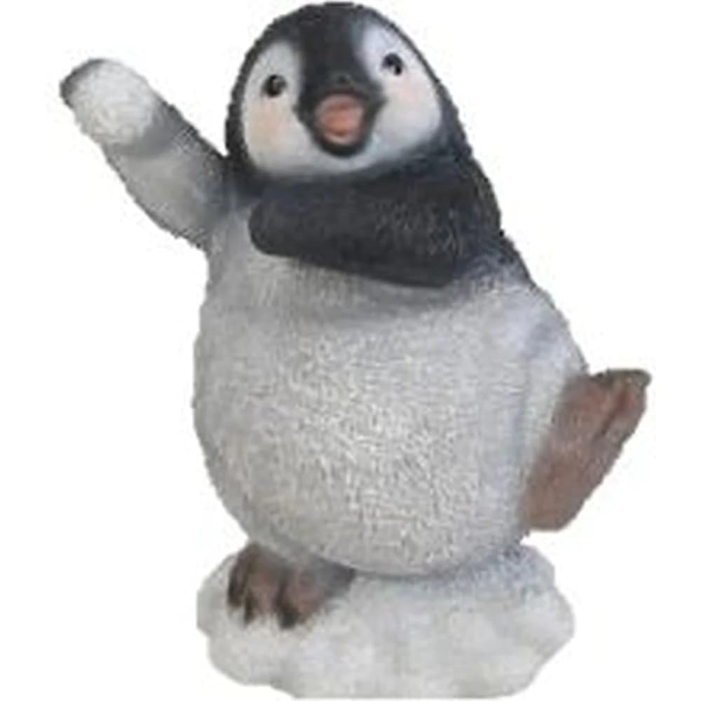 Vivid Arts - Playful Snowballing Penguin Resin Ornament (NF-PG07-F)