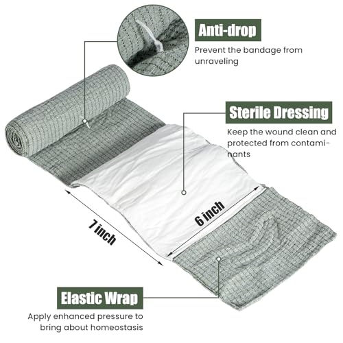 6" Israeli Bandage, Israelischer Verband, Druckverband für Wunden, Medizinischer, Steriler Verschluss, Medizinische Verbandskisten mit IFAK (2 PCS) thumbnail 2
