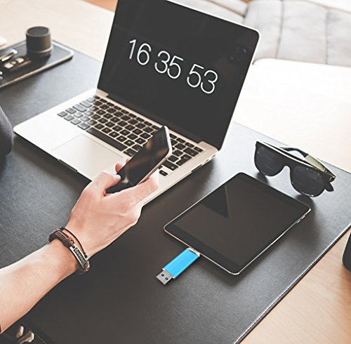 Flash Drive 32GB for Android Phone, Gig Stick OTG, USB2.0 Dual Flash Stick 32GB JBOS Memory Stick, Thumb Drives Pen Drive for Computers & Android Micro Device (Phone Tablet PC Samsung,etc) Light Blue - Thumbnail 3