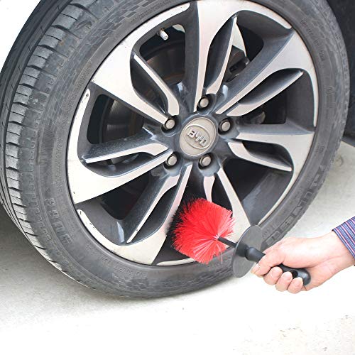 Premium Wheel /Rim Cleaning Brush Long Soft Bristle,Car Wheel Brush,Rim Tire Detail Brush,Multipurpose use For Cleaning Wheels,Rims,Exhaust Tips,Motorcycles,Bicycles, Grills,Engine (CCS-002) - Thumbnail 2