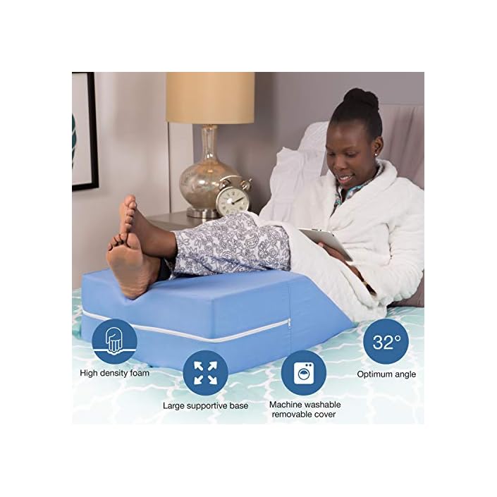 DMI Bed Wedge Ortho Pillow for Leg Elevation, Sciatica, Pregnancy, Back