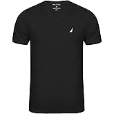 Nautica Mens Short Sleeve Solid Classic Fit V-Neck T-Shirt (X-Small, Black)