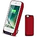 iPhone 5 5S 5C SE Battery Case,VinPone 4800mAh Rechargeable Backup Battery Charger Case for iPhone 5 5S 5C SE (Built in Extra USB Power Bank) Power Battery Pack Backup Juice Bank (Red-4800mAh)