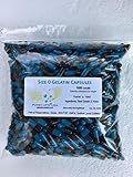 PurecapsUSA - 1,000 Size 0 Fillable Empty Black/Blue Gelatin Capsules