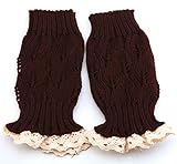 ILOVEDIY Crochet Knitted Lace Boot Cuffs Toppers for Women Girls Leg Warmers Socks