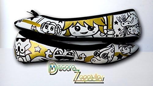 Star wars custom leahter shoes, pumps flat handpainted women, ballerinas , Christmas gift