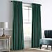 Dreaming Casa Teal Green Velvet Curtains for Living Room Thermal Insulated Rod Pocket Back Tab Window Curtain for Bedroom 2 Panels 52