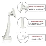 Monitor Rotary Bracket,Auto Safety Alloy Waterproof Universal Indoor Outdoor Wall Ceiling Mount CCTV Security Camera type housing Mounting Bracket surveillance tripod gimbal Part Of Two (White)