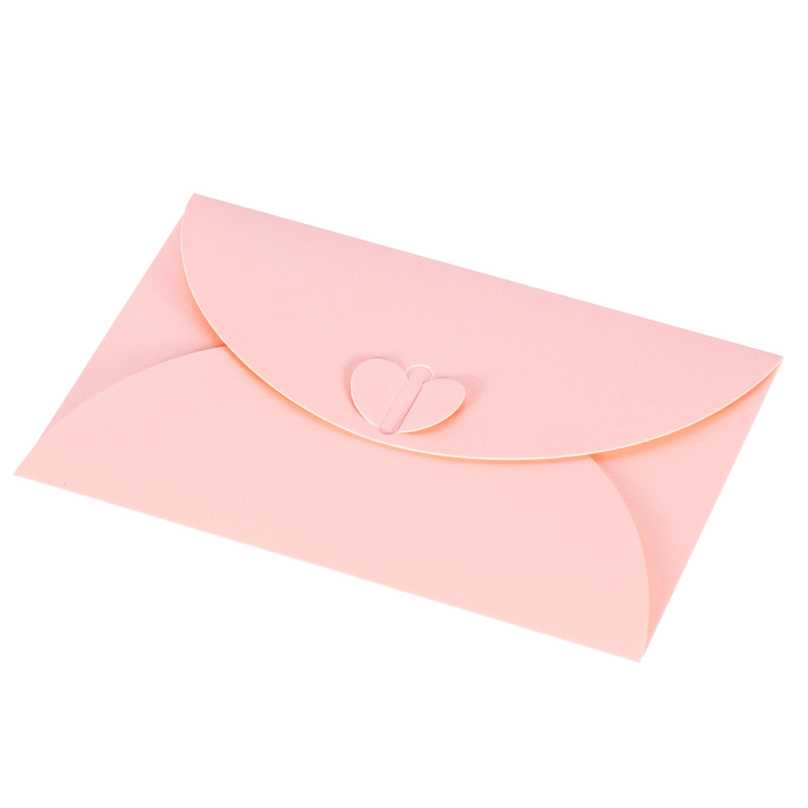 Photo 1 of 20 Pcs Gift Card Envelopes with Heart Shaped Clasp, Cute Medium Envelopes (6.1 x 4.1 inch) Perfect for Gift Cards, Love Letters, Wedding Greeting Party, Parties and Favors, Pink
