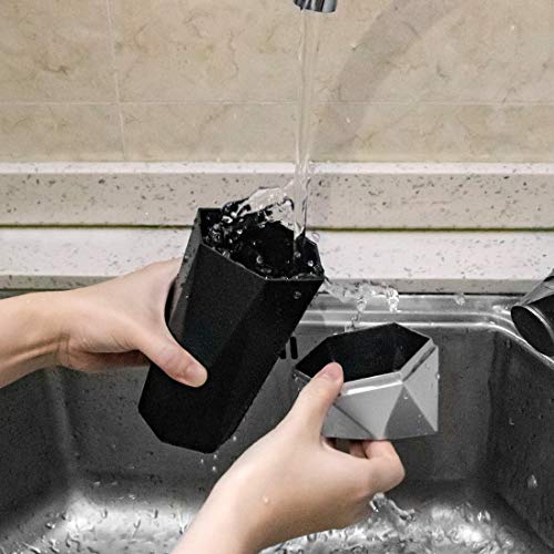 OUDEW Car Trash Can with Lid, New Car Dustbin Diamond Design, Leakproof