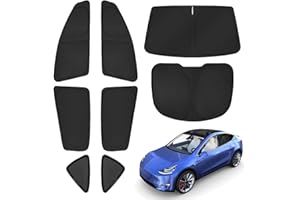 T TGBROS Window Shades for Tesla Model Y 2020-2024 Windshield Side Rear Window Full Set Blackout Shades for Model Y Accessories Foldable Privacy Window Cover 8PCS(Not for Juniper)