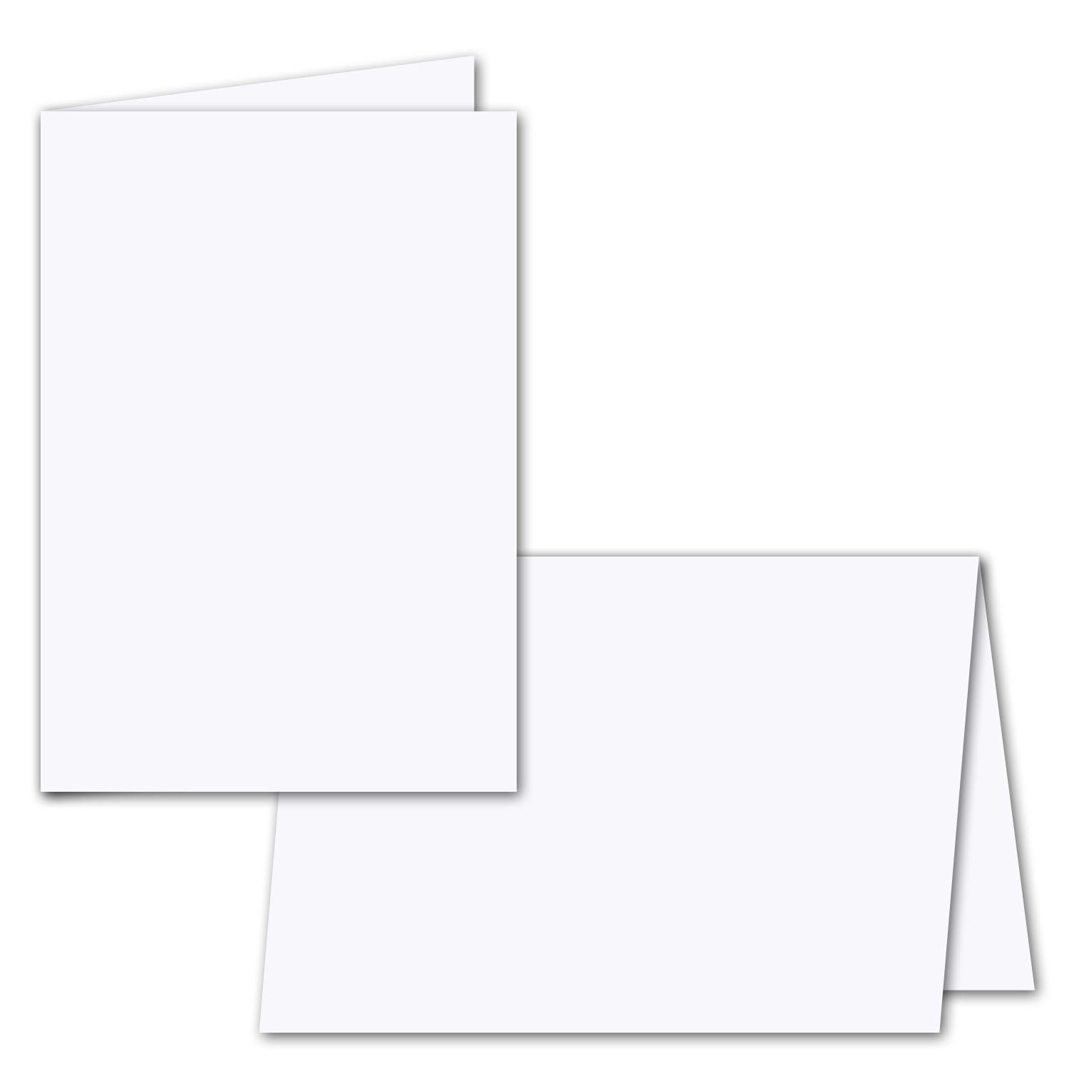 Insert Sheets DIN A5 Double Card Notecards – 210 x 148 mm – 90 g/m²/White/Quality Brand Colourful from Gustav Neuser 50 Pieces White