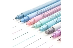 HANKU Colored Fineliner Pens, 0.38mm Ultra Fine Tip Pens, 8 Colors Fine Point Pen, Bible Journaling Planner Micro Pens Set for Writing, Drawing, Note Taking, Bullet Journaling