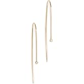 Zoe Chicco Women's 14k Tiny Diamond Bezel Wire Earrings