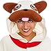 Silver Lilly Unisex Adult Pajamas - Plush One Piece Cosplay Pug Dog Animal Costume