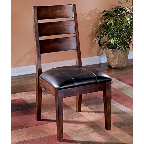 Dark Brown Upholstered Dining Side Chair (Set of 2)