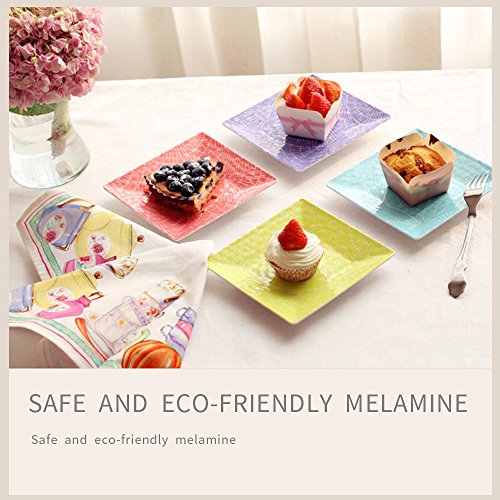 ZBGOROW Melamine Appetizer Plates For Dessert, Snack, Salad and Finger
