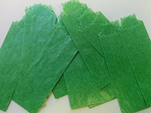 GREEN Vellum Wax Paper Envelope Bags, Medium, 25mm/27mm, 600pcs/bx
