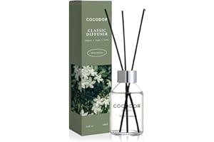 COCOD'OR COCODOR Classic Reed Diffuser/White Jasmine/3.4oz(100ml)/1 Pack/Fragrance Scent Essential Oil with Stick Diffuser Set for Home Bathroom Shelf Décor