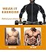 Ursexyly Men Exercise Sweat Hot Dress Shirt, Sauna Suit Neoprene Slimming Fitness Jacket Gym Wear for Core Muscle Training (Black Exercise Shirt, L)