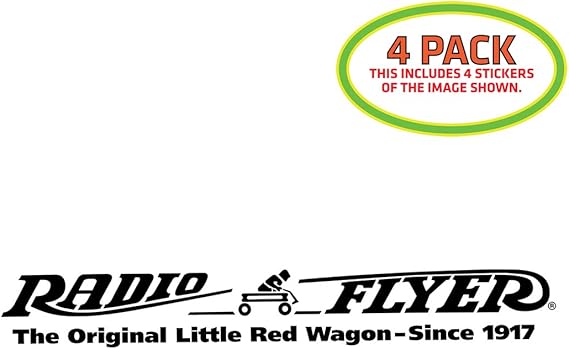 Red Wagon Sticker Vinyl Decal 
