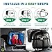 Premium Infant Carseat Mirror & Baby on Board Sign: View Backseat Without Risk! Headrest Mirrors for Parents in The Drivers Seat to See Their Kids in The Rear Seats. Car Travel Head Rest Accessories