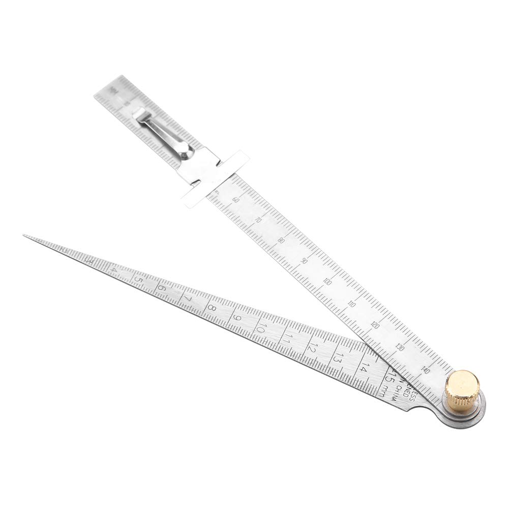 Taper Gage High Precision Stainless Steel Wedge Feeler Hole Taper Gauge Ruler Measuring Tool 1-15mm (1-15mm)
