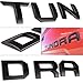 Aukee Tailgate Letters for Toyota Tundra 2014 2015 2016 2017 2018 2019 Emblem Inserts 3D Raised Metal (Matte Black)