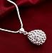 weel Shining Silver teardrop-shaped pendant necklace