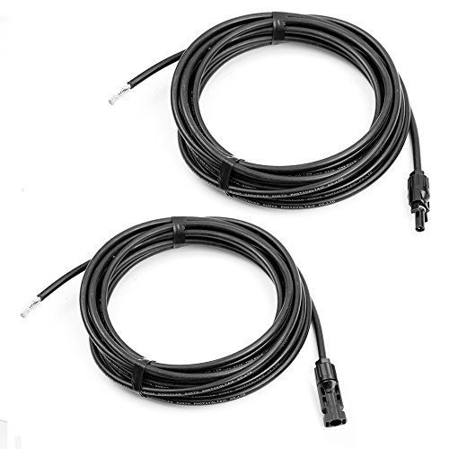 ALLPOWERS Solar Adaptor Cable 20Ft 10AWG Adaptor Kit PV with Female and Male Connectors, Connect Solar Panel and Charge Controller (1 Pair)