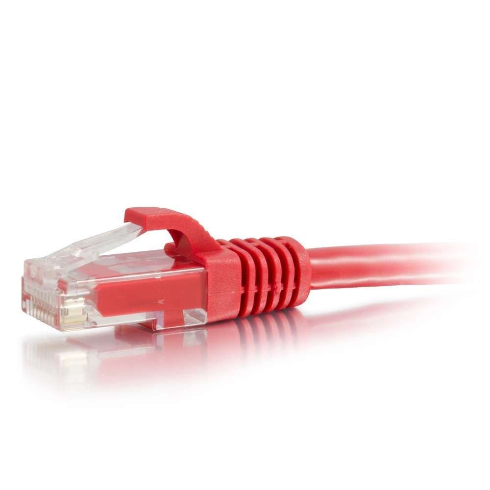 C2G 6in Cat6 Snagless Unshielded (UTP) Network Patch Cable - Red - Category 6 for Network Device - — image 1
