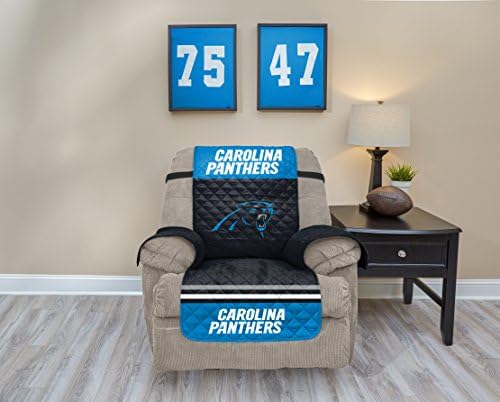 Pegasus Sports NFL Carolina Panthers Recliner Waterproof Furniture Protectors with Pockets