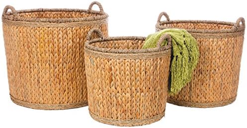 Skalny 5270.1.3 Round Hyacinth Storage Baskets 3Pc Set