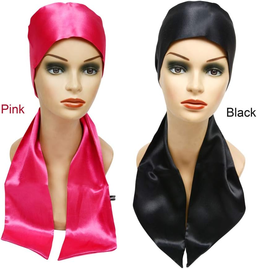 Satin Scarves for Wigs Grip Band Headband Soft Satin Laying Scarf for Lace Front Wigs Keep Wig Secured Headband for Yoga Makeup - Image 3