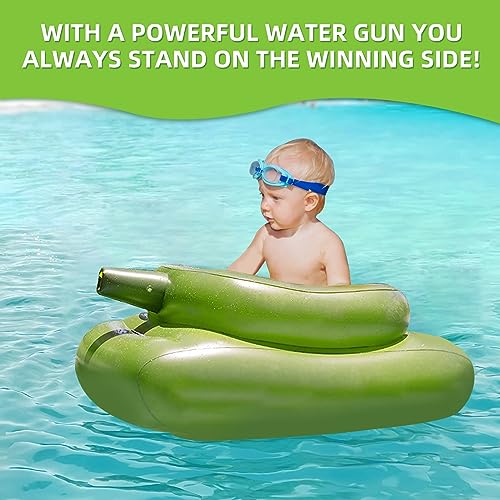 Inflatable Tank Pool Float with Water Gun, Swimming Pool Floats