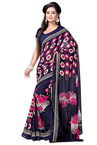Janasya Women's Multi Printed Georgette Saree