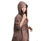 Dopobo Polka Dots Fashion Stylish Ladies Hooded Raincoat Rain Jacket Rainwear Fast Dry Lovely Lady Girl Women Cute