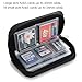 Kupton Memory Card Case Kit Water-Resistance Protection Carrying Case Box 24-Slot + Pouch Zippered Storage for SD SDHC SDXC Micro SD CF Card