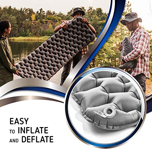 RikkiTikki Lightweight Inflatable Sleeping Pad Compact Camping Mat for Sleeping Best Air