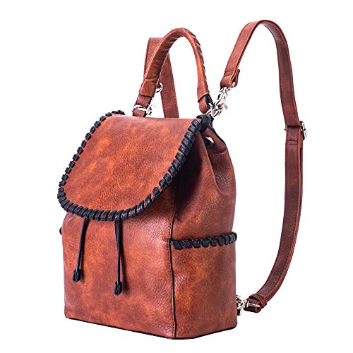 Concealed Carry Purse Madelyn Backpack by Lady Conceal (Mahogany