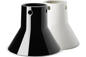 BYLEEY 2 Pack Ceramic Beer Can Chicken Holder for Grill - Vertical Chicken Roaster for Even Browning & Crispy Skin, Chicken Throne for Adding Extra Flavor & Moisture to Chicken, Non-Stick Steamer Holder