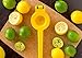 Plucky Chef Lemon Lime Manual Squeezer, Premium Double Bowl Citrus Fruit Juicer Press Design, Quality Enameled Aluminum