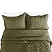 Clara Clark 3 Piece Quilt Set Full/Queen Size Luxury Bedspread Coverlet Soft All Season Microfiber - Machine Washable - Comes in Many Colors - Set Includes Quilt & Shams