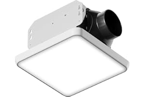 Fitop Bathroom Exhaust Fan with Light, 110 CFM Ultra Quiet 1.0 Sones Bathroom Vent Fan with Light,1300LM LED Light 2700K/4000K/6500K & Nightlight,Light Memory Function, ETL Certified