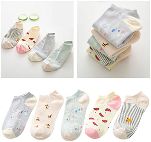 Women Socks Cotton No Show Low Cut Socks Ankle Sock 5 Pack