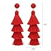 Tassel Earrings Fringe Drop Long Dangling Tiered Thread Earrings w/ Gabriela Stud and Surgical Steel Posts