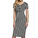 ANGVNS Women Dot Slim Fit and Flare A-line Vintage Wear to Work Business Party One-piece Pencil Dress