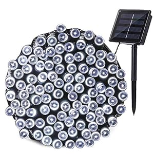 Qedertek Zonne-Kerstverlichting Buiten 22 Meter 200 LED 8 Modi Waterdichte Zonne-Verlichting Voor Tuin, Tuin, Bruiloft…
